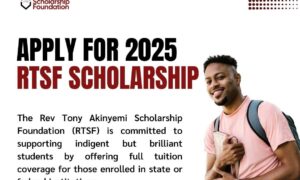Rev Tony Akinyemi Foundation College/Undergraduate Scholarship