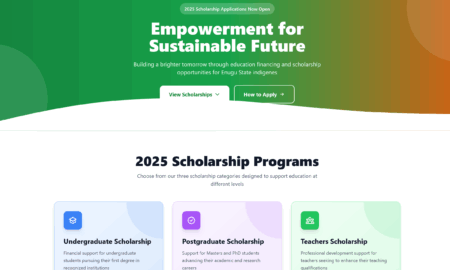 Enugu State Government Opens 2025 Postgraduate Scholarship for Indigenes
